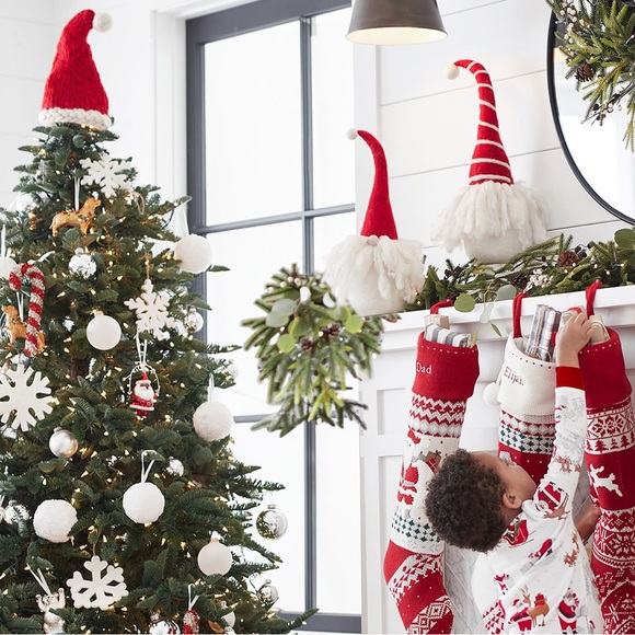 Pottery Barn Kids Knit Santa Claus Hat Tree Topper - Picture 4 of 16
